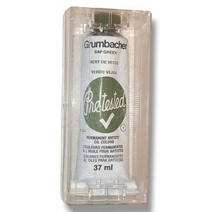Vintage Grumbacher Pre Tested Oil Color Sap Green 37ml NOS Paint Tube USA